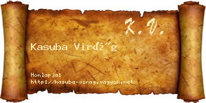 Kasuba Virág névjegykártya