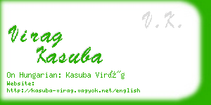 virag kasuba business card